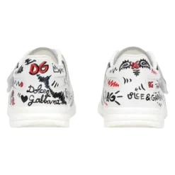 Graffiti Print Leren Sneakers