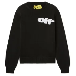 Graphic Gebreide Trui met Ronde Hals