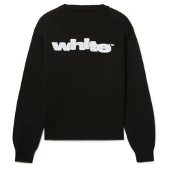 Graphic Gebreide Trui met Ronde Hals