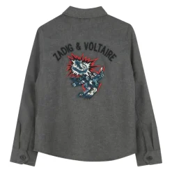 Grijs Shirt met Multicolor Borduursel