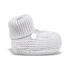 Grijze Baby Slofjes met Revers