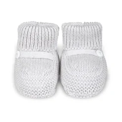 Grijze Baby Slofjes met Revers