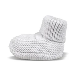 Grijze Baby Slofjes met Revers