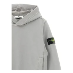 Grijze Fleece Sweater met Compass Badge