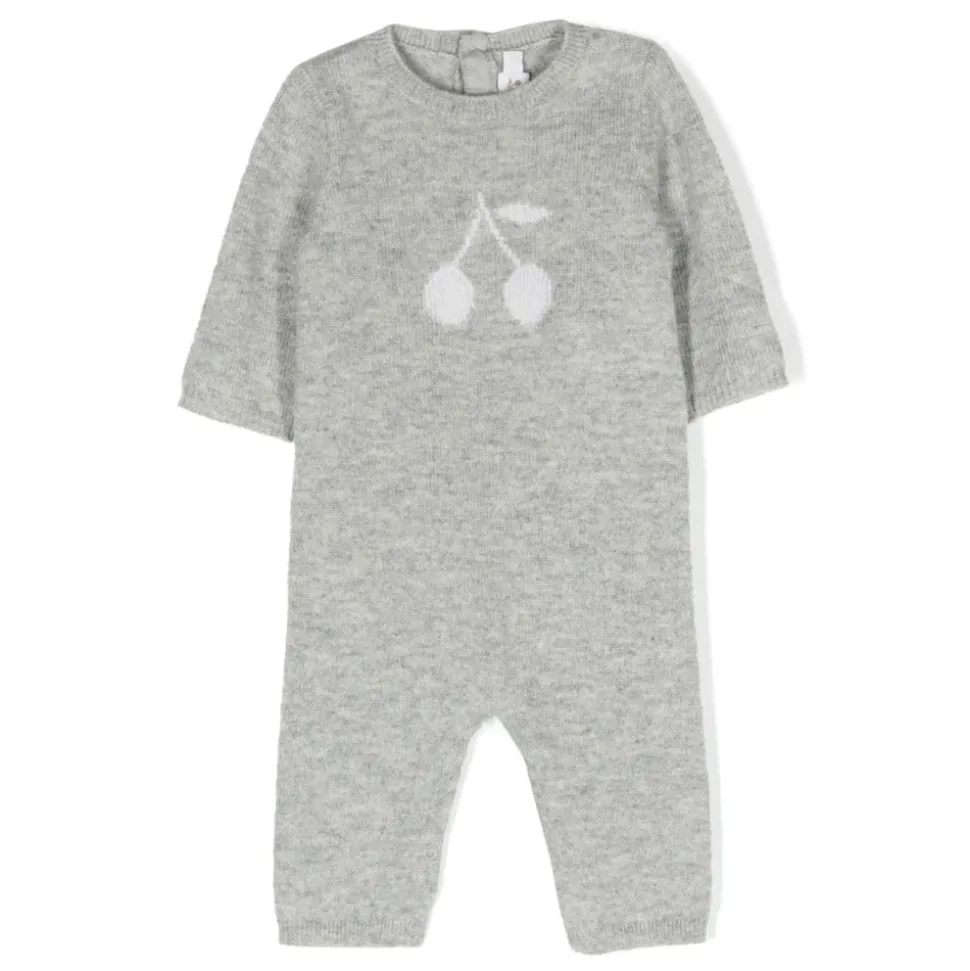 Grijze Kasjmier Playsuit met Kersenlogo