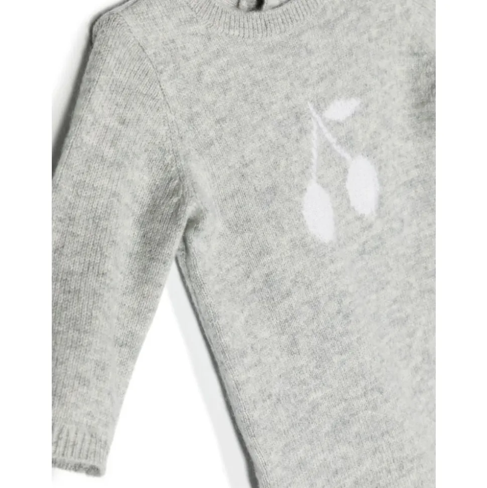 Grijze Kasjmier Playsuit met Kersenlogo