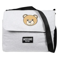 Grijze Katoenen Moedertas met Teddybeer