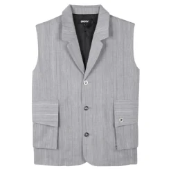 Grijze Kinderjas met Zilverstrepen