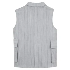 Grijze Kinderjas met Zilverstrepen