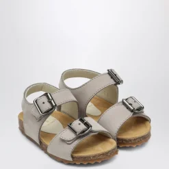Grijze Lage Sandalen