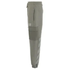 Grijze Sportieve Fleece Broek met Iconische Pijlen