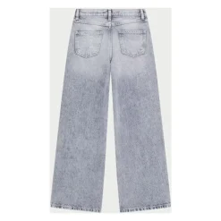 Grijze Ster Palazzo Katoenen Jeans