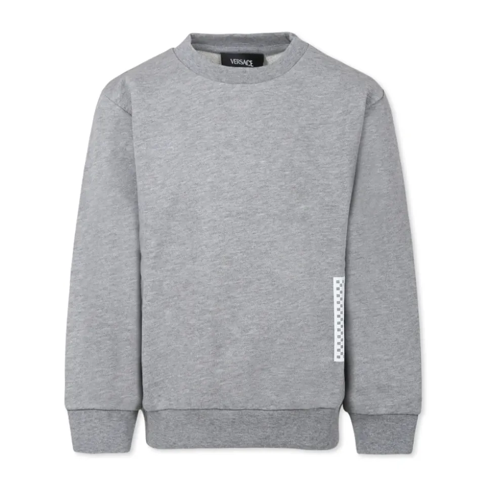 Grijze Sweatshirt met Ronde Hals