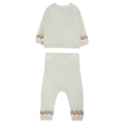 Grijze Wol Katoen Trui Broek Set