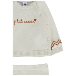 Grijze Wol Katoen Trui Broek Set