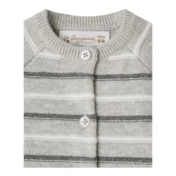 Grijze Wollen Katoenen Trui