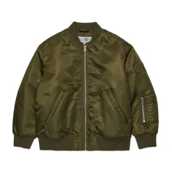 Groene Bomberjack met Logo-applicatie