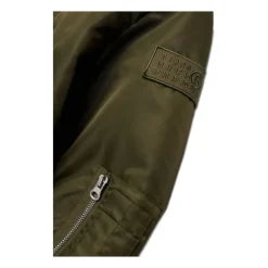 Groene Bomberjack met Logo-applicatie