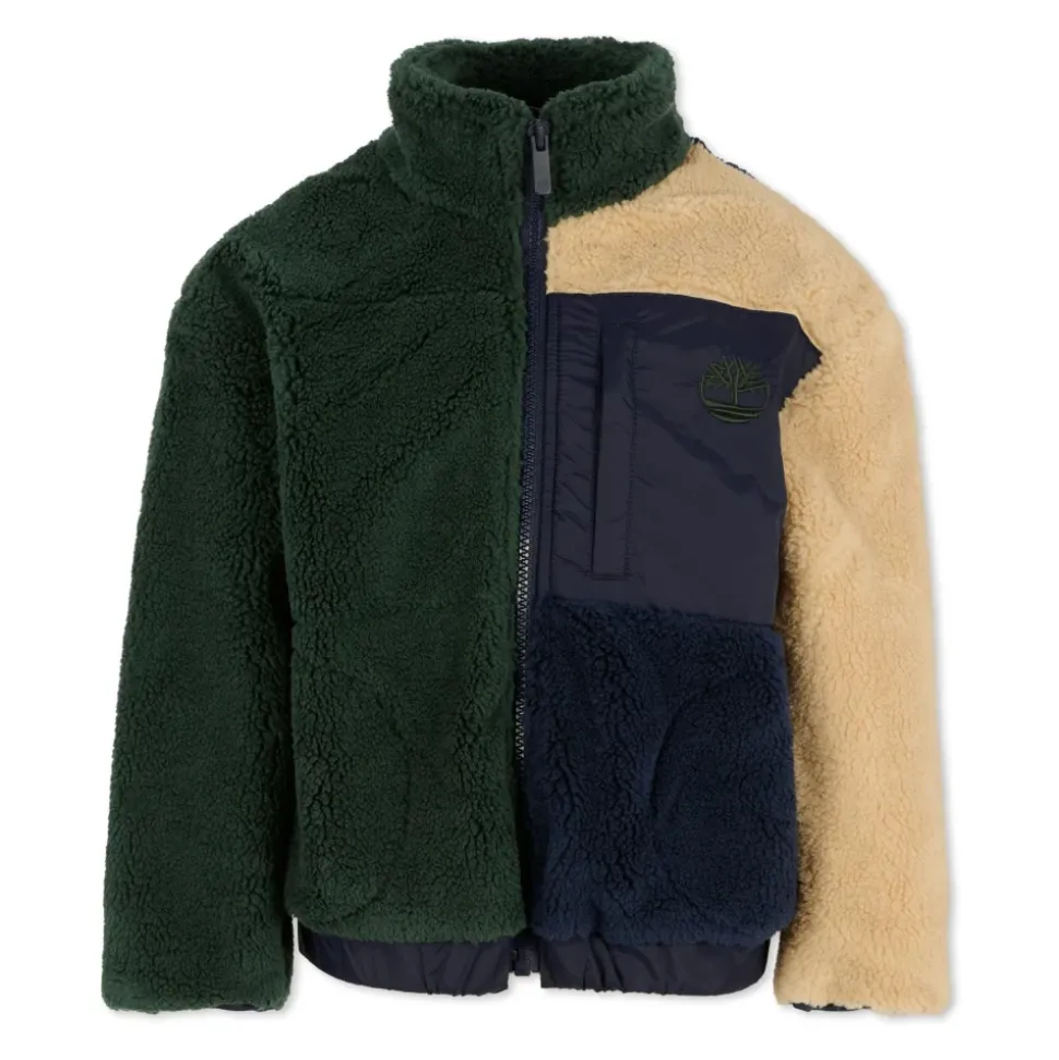 Groene Color-Block Nepbontjas