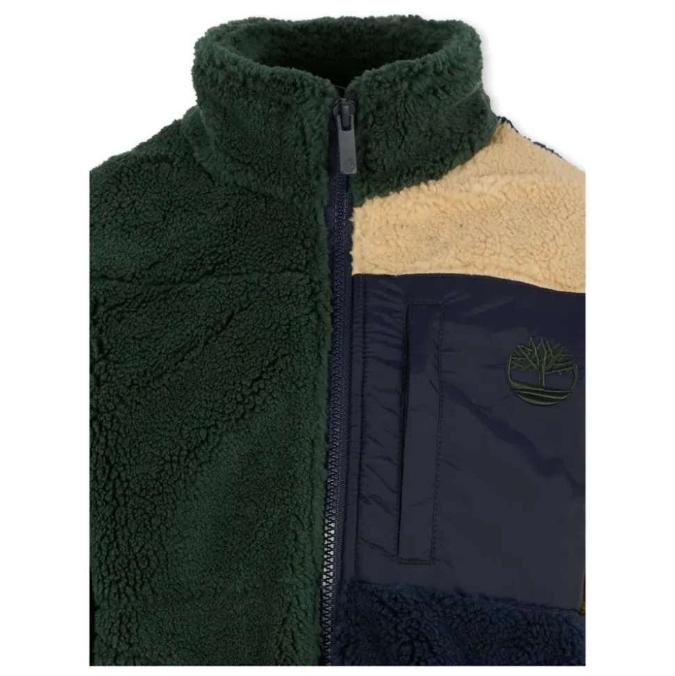 Groene Color-Block Nepbontjas