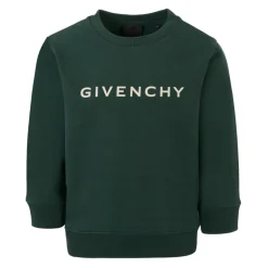 Groene Crew Neck Sweatshirt met Logo