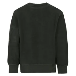 Groene Fleece Sweatshirt met Knoopzak