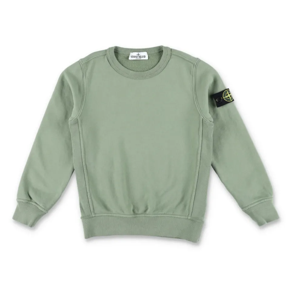 Groene Gebreide Trui Ronde Hals Sweatshirt AW25