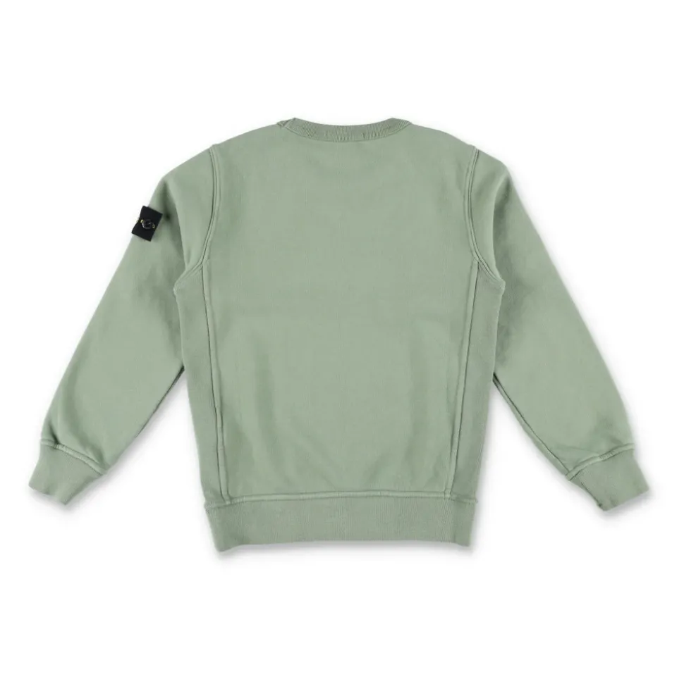 Groene Gebreide Trui Ronde Hals Sweatshirt AW25