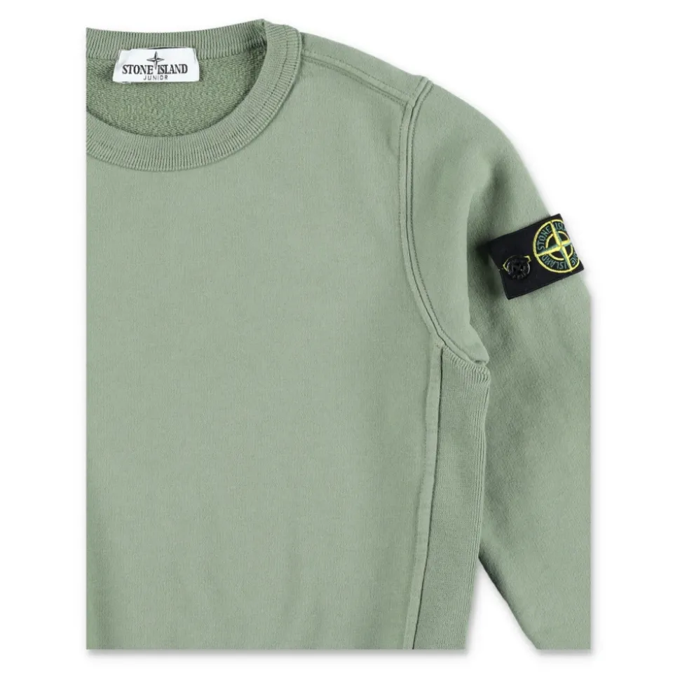 Groene Gebreide Trui Ronde Hals Sweatshirt AW25
