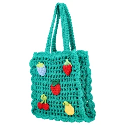 Groene Gehaakte Bessen Handtas