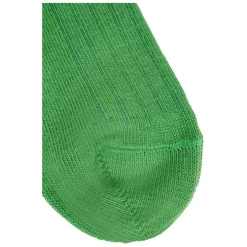 Groene Geribbelde Sokken met Golvende Zoom