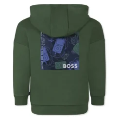 Groene hoodie met logoprint