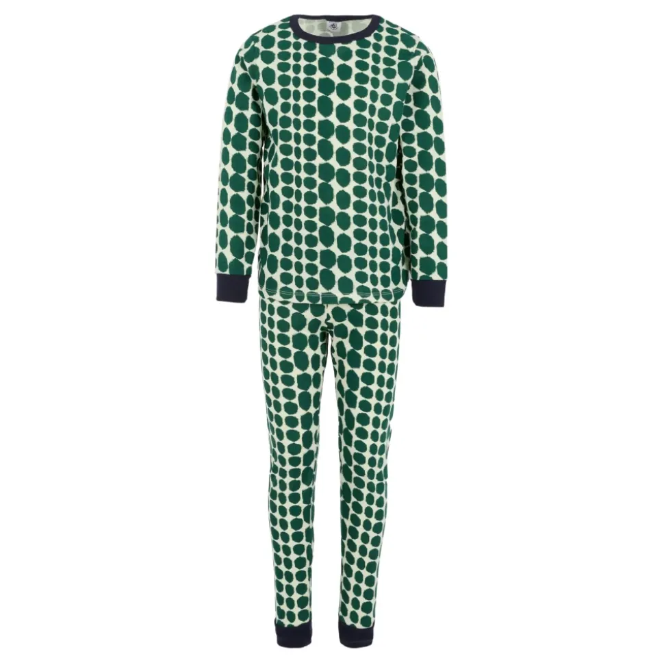 Groene katoenen pyjama set met masker