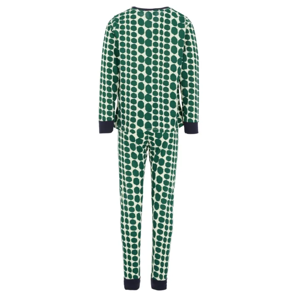 Groene katoenen pyjama set met masker