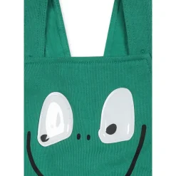 Groene Katoenen Tuinbroek met Kikkerdetail