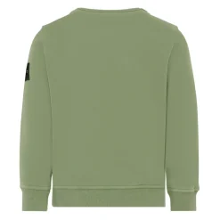 Groene Ronde Hals Sweatshirt met Iconisch Logopatch