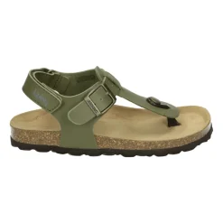 Groene sandaal met rubberen zool