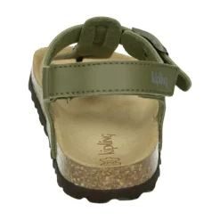 Groene sandaal met rubberen zool