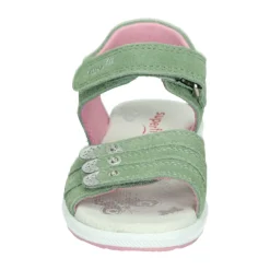 Groene sandalen met rubberen zool