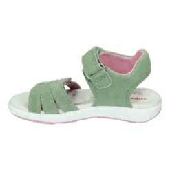 Groene sandalen met rubberen zool