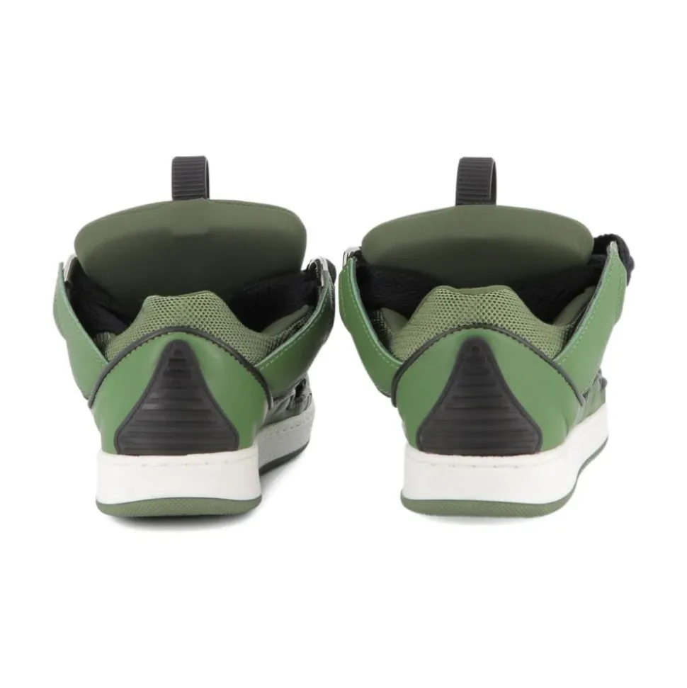 Groene Sneakers met Vetersluiting