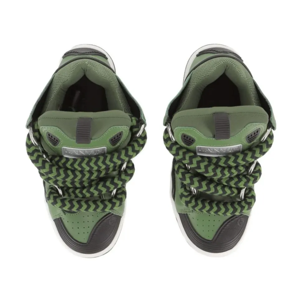 Groene Sneakers met Vetersluiting