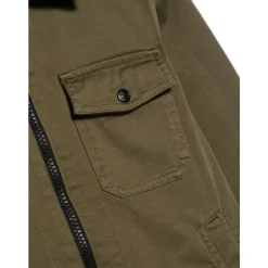 Groene Twill Weefsel Jas