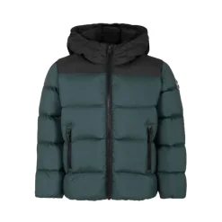 Groene winterjas met ritssluiting