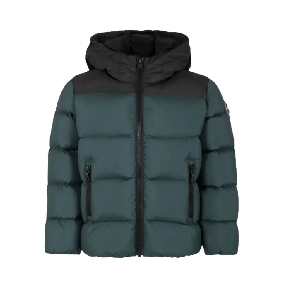 Groene winterjas met ritssluiting