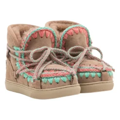 Handgemaakte Beige Kinder Eskimo Schoenen