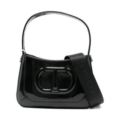 Handtas en schoudertas met patentledereffect