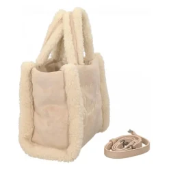 Handtas met shearling-effect