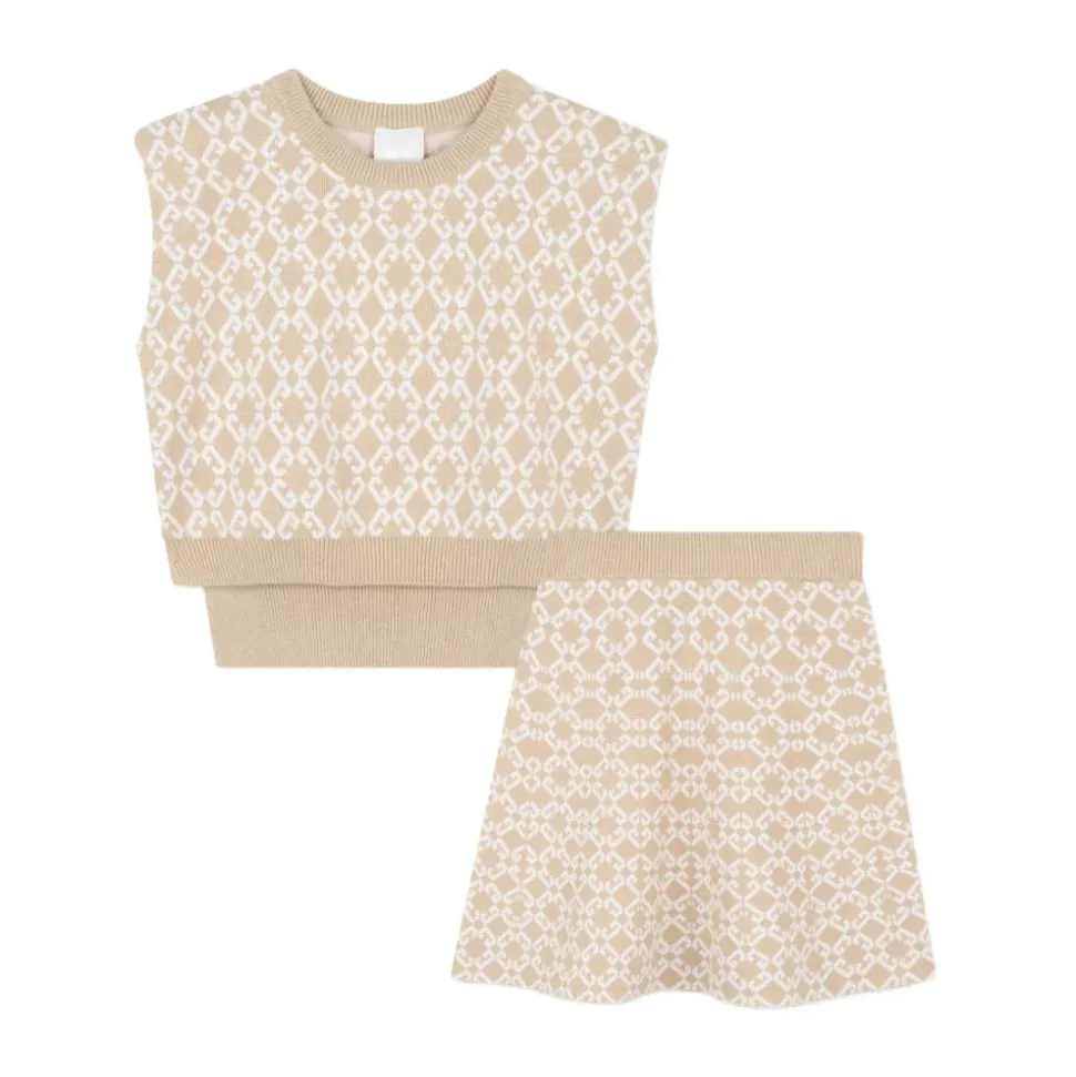 Intarsia-gebreide Rok Set