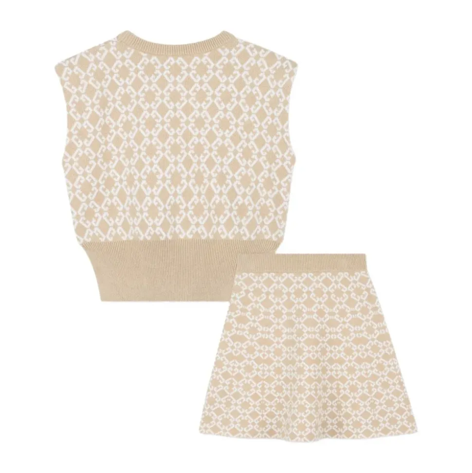 Intarsia-gebreide Rok Set